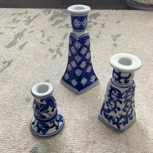 Ceramic Candleholders (Set of 3)